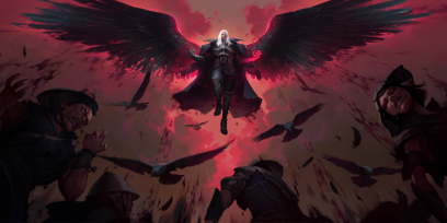 Concept art of Swain from the video game Legends Of Runeterra by Sixmorevodka and Hugo Lam and Michal Ivan