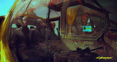Concept art of All Ready To Go from the video game Cyberpunk 2077