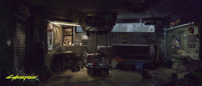 Concept art of Entropism Interiors from the video game Cyberpunk 2077