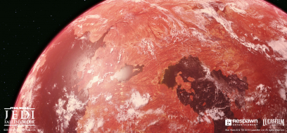 Concept art of Planets from the video game Star Wars Jedi Fallen Order by George Rushing