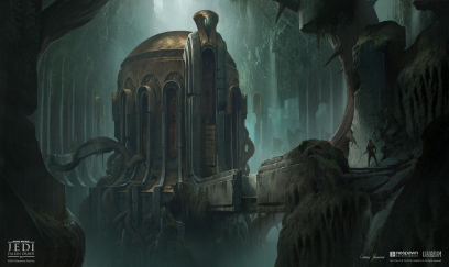 Concept art of Temple To Miktrull from the video game Star Wars Jedi Fallen Order by Gabriel Yeganyan