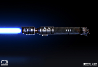 Concept art of Cal’s Lightsaber from the video game Star Wars Jedi Fallen Order by Jordan Lamarre Wan