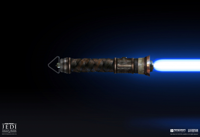 Concept art of Cere’s Lightsaber from the video game Star Wars Jedi Fallen Order by Jordan Lamarre Wan