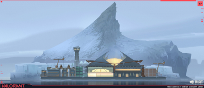 Concept art of Ice Box Visual Development from the video game Valorant by Theo Aretos