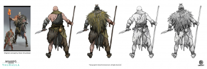 Concept art of Bandit Boarmaster from the video game Assassin's Creed Valhalla by Daniel Atanasov