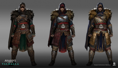 Concept art of Eivor Assassin Outfit from the video game Assassin's Creed Valhalla by Yelim Kim