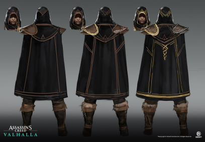 Concept art of Eivor Assassin Outfit from the video game Assassin's Creed Valhalla by Yelim Kim