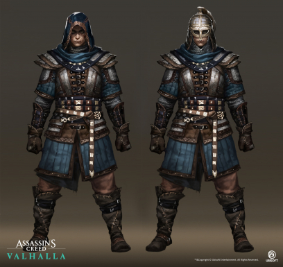 Concept art of Eivor Warrior Outfit from the video game Assassin's Creed Valhalla by Yelim Kim