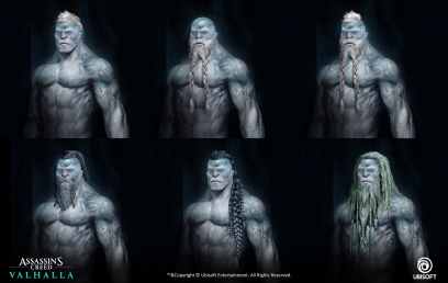 Concept art of Jotun Male from the video game Assassin's Creed Valhalla by Daniel Atanasov