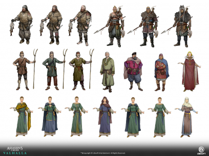 Concept art of Random Characters from the video game Assassin's Creed Valhalla by Daniel Atanasov