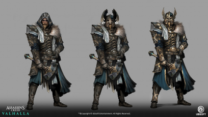 Concept art of Thor Outfit from the video game Assassin's Creed Valhalla by Pierre Raveneau