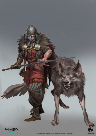 Concept art of Viking Wolf Master from the video game Assassin's Creed Valhalla by Even Amundsen