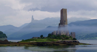 Concept art of Castles Forts from the video game Assassin's Creed Valhalla by Raphael Lacoste