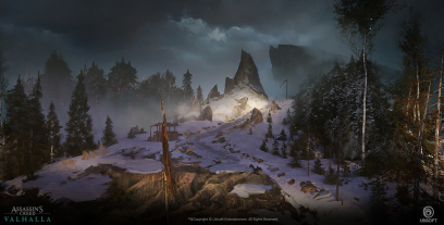 Concept art of Norway Paintovers from the video game Assassin's Creed Valhalla by Gilles Beloeil