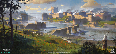 Concept art of Rochester from the video game Assassin's Creed Valhalla by Philip Varbanov