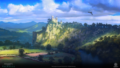 Concept art of Vistas from the video game Assassin's Creed Valhalla by Gilles Beloeil