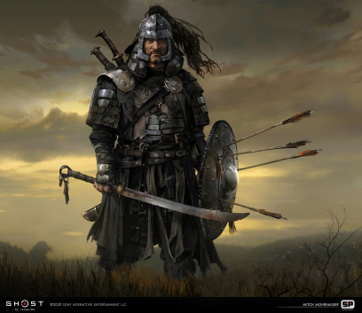 Concept art of Mongol Shielded from the video game Ghost Of Tsushima by Mitch Mohrhauser