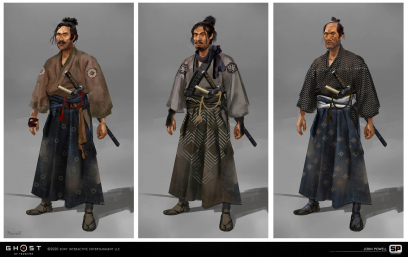 Concept art of Ronin Characters from the video game Ghost Of Tsushima by John Powell