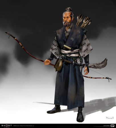 Concept art of Sensei Ishikawa from the video game Ghost Of Tsushima by John Powell
