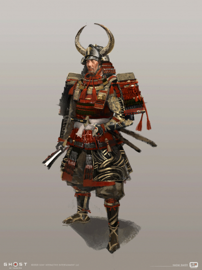 Concept art of Shimura from the video game Ghost Of Tsushima by Naomi Baker