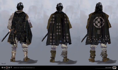 Concept art of Travelers Attire from the video game Ghost Of Tsushima by John Powell