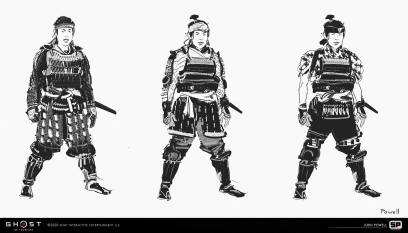 Concept art of Young Jin from the video game Ghost Of Tsushima by John Powell