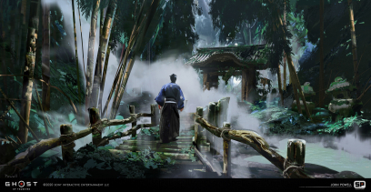 Concept art of Hiyoshi Gate from the video game Ghost Of Tsushima by John Powell