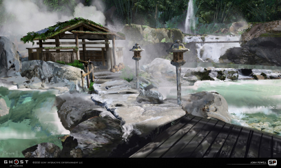 Concept art of Hiyoshi Gazebo from the video game Ghost Of Tsushima by John Powell