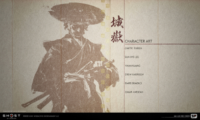 Concept art of End Credit Mockup from the video game Ghost Of Tsushima by Ian Jun Wei Chiew