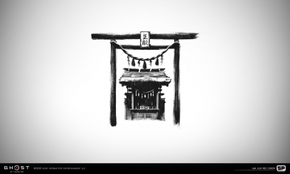 Concept art of Shrines from the video game Ghost Of Tsushima by Ian Jun Wei Chiew