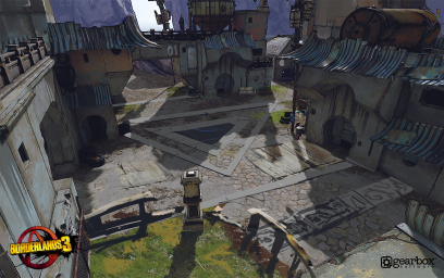 Concept art of Monastery from the video game Borderlands 3 by Adam Ybarra