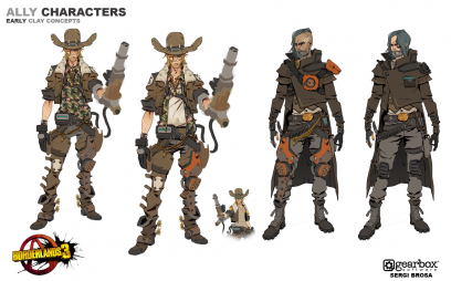 Concept art of Clay from the video game Borderlands 3 by Sergi Brosa