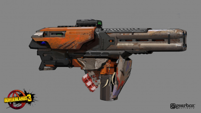 Concept art of Launcher from the video game Borderlands 3 by Dimitri Neron