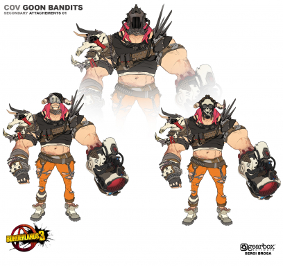 Concept art of Goon Bandit from the video game Borderlands 3 by Sergi Brosa