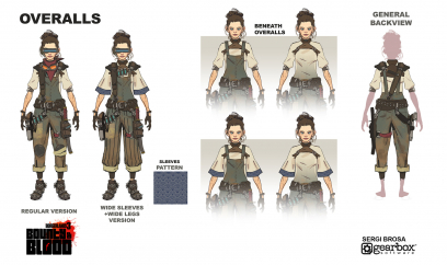 Concept art of Female Overalls from the video game Borderlands 3 by Sergi Brosa