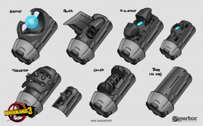 Concept art of Grenades from the video game Borderlands 3 by Max Davenport