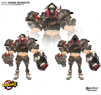 Concept art of Goon Bandit from the video game Borderlands 3 by Sergi Brosa