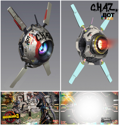 Concept art of Chaz from the video game Borderlands 3 by Kevin Duc