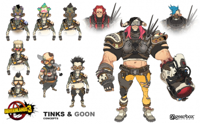 Concept art of Tinks And Goon from the video game Borderlands 3 by Sergi Brosa