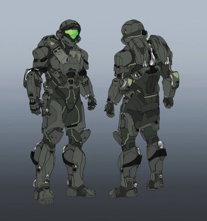 Concept art of Unsc Spartan Buck Concept from the video game Halo 5 Guardians by Daniel Chavez