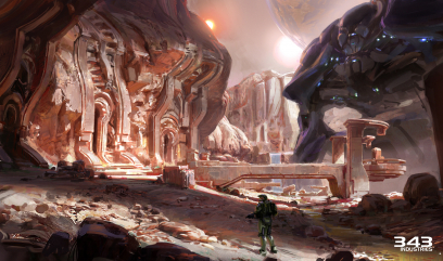 Concept art of Sanghelios from the video game Halo 5 Guardians