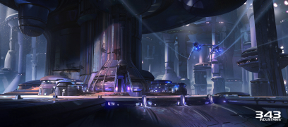 Concept art of Shangelios Core from the video game Halo 5 Guardians by Darren Bacon