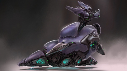Concept art of Covenant Wraith from the video game Halo 5 Guardians