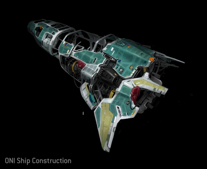 Concept art of Oni Ship Construction from the video game Halo 5 Guardians by Kory Lynn Hubbell