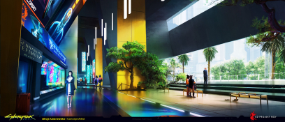 Concept art of Environment Concept from the video game Cyberpunk 2077 by Alicja Uzarowska