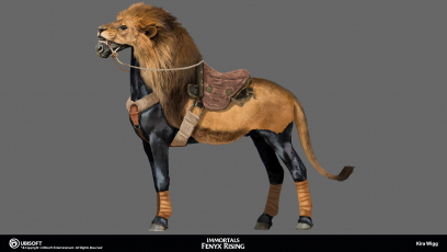 Concept art of Horse Design from the video game Immortals Fenyx Rising by Kira Wigg