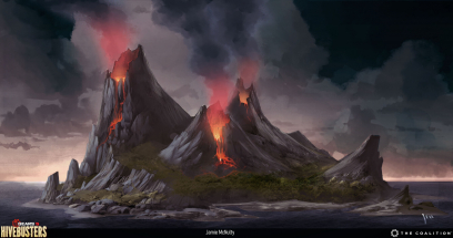 Concept art of Pahanu Island from the video game Gears 5 Hivebusters by Jamie Mcnulty