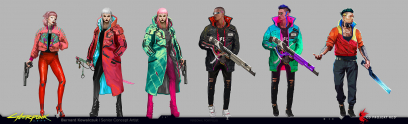 Concept art of Pre Production Character Concepts from the video game Cyberpunk 2077 Additions 02 by Bernard Kowalczuk