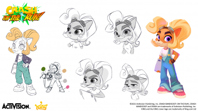 Concept art of Coco from the video game Crash Bandicoot On The Run by Aurelia De Bouard