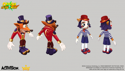 Concept art of Circus Custome from the video game Crash Bandicoot On The Run by Anna Azarova